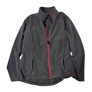 Champion Fleece‎ Jacket Zip Up Gray Pink Athletic Outerwear Women's XXL